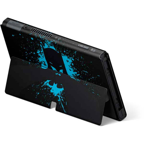 DC Comics Batman Blue Splash character shape Nintendo Switch OLED (2021) Skin